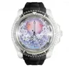 Polshorloges mode transparant siliconen zwart horloge sneeuwvlokpatroon kijkt heren en dames kwarts sport pols