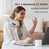 Beenstimulators Elektrische nekmassager met warmtetrilling 3D-kneden Shiatsu-massage U-vormig kussen voor schouder Cervicale pijnverlichting Vermoeidheid 230923
