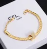 Shiny 18K Gold Plated Chain Choker Necklace Designer Rhinestone Letter Necklaces Bracelet High Quality Jewelry Accessories For Women Wedding Party Lovers Gifts