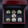 Trois anneaux en pierre 7 pièces 1961 1962 1965 1966 1967 1996 2010 Bague de championnat Packer avec vitrine de collection 274G