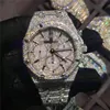 Luksusowe zegarki męskie moissanite Mosang Stone Diamond Watch Watch zegarki dla mężczyzn Top Montre de Luxe Na ręce mechaniczne Automa303g