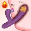 vibratori clitoride ventosa 2 in 1 vibratore dildo per le donne GSpot clitoride stimolatore del vuoto riscaldamento giocattolo del sesso femminile adulti merci 230923