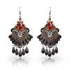 Dangle Earrings Factory Direct Halloween 2023 Europe And The United States Black Lace Crystal Retro