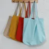 Shopping Bags Fashion ly Large Cotton Linen Casual Solid Tote Ladies Reusable Handbag Shoulder 230923