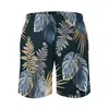 Men's Shorts Tropic Plant Board Dark Leaves Cute Hawaii Beach Short Pants Pattern Sportswear Fast Dry Swimming Trunks Gift Idea