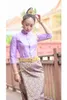 Etnische kleding Thailand traditioneel voor dames opstaande kraag toprok Thaise sytle clubhuis restaurant Greeter kleding jurk