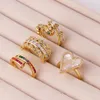 Hochzeit Ringe Große Herz Shell Geometrie Für Frauen Einfache Vintage Gold Farbe Elegante Party Schmuck Zubehör Geschenk