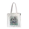 Shopping Bags Thick Canvas Female Shoulder Bag Van Gogh Morris Vintage Oil Painting Zipper Books Handbag Large Tote For 230923