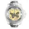 Wristwatches Transparent Silicone Watch Retro Animal Color Butterfly Men's And Women's Watches Fashion Trend Quartz Wrist