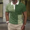 Erkek polos moda polo gömlek yaz örgü üstleri giyim 3D baskılar çizgiler bluz gündelik kısa kollu büyük boy 5xl hızlı kuru t