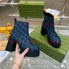 Kvinnor Boot Designer Boots Matelasse Boot Ankle Booties quiltad klassisk mocka präglad spänne chunky hälskor
