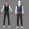 Ropa étnica Juego Valorant Cámara Cosplay Traje Camisa blanca Chaleco Pantalones Cinturón Guantes Corbata Traje personalizado Halloween Carnaval para hombres