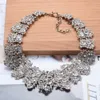 Chokers Fashion Faux Pearls Large Collar Statement Choker Necklace Women Indian Ethnic Crystal Big Bib Necklace Jewelry 230923