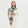 kaszmirowy szalik projektantka kobiety szaliki szalik zimowa ciepła moda spójność Joker Pashmina wełna 2022 NOWOŚĆ UNISEX Print Plaid Stripe289o