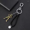 Keychains Japans anime -stuk Luffy Keychain Car Keyring Cable Metal Men Women School Tas Hanger klasgenoot verjaardagscadeau