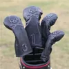 Outros produtos de golfe Crânio Golf Woods Headcovers Capas para Driver Fairway Putter 135H Clubs Set Heads PU Couro Unisex 230923