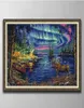 Northern lights Handmade Cross Stitch Craft Tools Embroidery Needlework sets counted print on canvas DMC 14CT 11CT Home decor pain6637487
