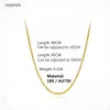 VOJEFEN AU750 Jewelry Real Gold Necklace 18k Pure Gold Necklace For Women And Men 18 K Yellow & Rose Chain195C