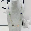 Colares clássicos designer 4 trevo de quatro folhas colar de designer pingentes madrepérola banhado a aço inoxidável 18K para mulheres menina designer de jóias colar de trevo