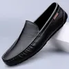 Dress Shoes Genuine Leather Men Casual Luxury Brand Soft Mens Loafers Moccasins Breathable Slip on Black Driving Plus Size 3747 230923