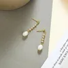 Dangle Earrings Mermaid Tears Plated Gold Color Famous Temperament A Hundred Water Drops Pearl-encrusted Long Fashion