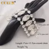 Chokers CUIER 5.5cm Luxury Twinkling Glass Gemstones Choker Bangle for Women Men Necklace Jewelry Bracelet Set for Wedding Party 230923