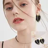 Hoop Ohrringe Mode Retro -Persönlichkeit übertriebene Farbspray Farbe Liebe Wasser Drop Doppelschicht Frauen
