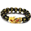 Vietnam Gold Plated Change Colour Pixiu Animal Charms Six Words Mantra Buddha Beads Men and Women Bracelet242D