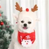 Christmas Decorations Dog Bandana Santa Hat Scarf Triangle Bibs Kerchief Costume Outfit for Small Medium Large Dogs Cats Pets 230923