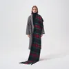 Sciarpa scozzese retrò rosso verde per donne in coppia invernale Collo in imitazione cashmere e scialle caldo