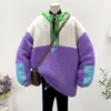 Hoodies للسيدات مخملية سميكة منتصف الطول فضفاض الخريف/الشتاء غطاء محرك الشتاء ملون معطف سترة سترة الصوف 2023 ارتداء الخريف