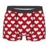 Underpants Red Hearts Valentines Men's Underwear Boxer Briefs Shorts Calcinhas Novidade Soft para Masculino