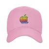 Bérets Apple Retro Logo Classic Casquettes unisexes Casquette de baseball de camionneur en plein air Snapback Casquette respirante Chapeaux polychromatiques personnalisables