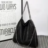 wholesale women bag street trend high quality leather handbag Knitting edge folding shoulder bags elegant and versatile Crochet chain handbags in ten colors