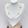 Klasik 4 Dört Yaprak Yonca Tasarımcı Kolye Kolyeler Kadınlar için Anne Pear Paslanmaz Çelik Kaplama 18K Kadın Kız Tasarımcı Takı Cjeweler Kolyeler Tasarımcı