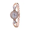 Montres-bracelets de luxe mode or rose en acier inoxydable femmes montre élégante montre-bracelet à quartz simple petit cadran rond Relogio Feminino