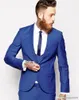 Abiti da uomo 2023 Custom Made Royal Blue Smoking dello sposo Scialle Risvolto da sposa Slim Fit One Button Groomsmen con pantaloni