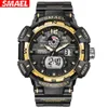 S Smael 8045 Dual Display Watches Lysande sport Casual utomhusstudent Male Electronic Watch Reloj Hombre Wristwatch 50M300V