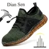 GAI Diansen Breathable Safety Shoes Men Women Indestructible Construction Sneakers Puncture-proof Steel Toe Work Boots Size 50 230923