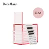 Makeup Tools Decemars falska ögonfransar förvaringslåda 5 lager akrylpallfranshållare röd/blå/vit 230923