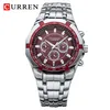 CURREN Uomo Luxury Brand Sport militare Orologi da uomo Orologio al quarzo in acciaio pieno Orologio da lavoro impermeabile da uomo relogio masculino332E