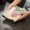 Theeservetten 1 stks Chinese stijl geschilderd patroon handdoekdoekset speciale accessoires draagbare absorberende tafelmat dames heren cadeau