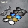 Fashion Sunglasses Frames Belmon Spectacle Frame Men Women With 5 PCS Clip On Polarized Sunglasses Magnetic Glasses Male Myopia Computer Optical RS543 230923