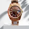 Mens Watches Designer Luxury Automatic Movement Rol Date Watches 904L rostfritt stål Rem Waterproof Sapphire Man 41mm handledsklocka högkvalitativa klockor