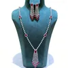 Комплект ожерелья и серег GODKI, 2 шт., длинные для женщин, свадебная вечеринка, циркон, кристалл, Дубай, свадебные украшения, подарок