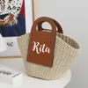 Shopping Bags Personalized Straw Handbag Wedding Party Bridesmaid Gifts Beach Bag Tote Purses Custom Ladies 230923