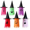 Other Event Party Supplies LED Halloween Decoration Flashing Light Gypsophila Ghost Festival Dress Up Glowing Wizard Hat Lamp Decor Hanging Lantern 230923