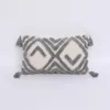 Pillow Tufted Boho Decor Cover Wool Woven Geometric Tassel Case Sofa Bed Living Room Decorative No Core