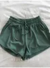 Damen Shorts Davestis Hohe Taille Breite Beinhose Koreanischer Stil Lose Schraubgewinde Mode Kausal Abnehmen 2023 Frauen Weiß