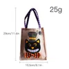 Halloween Pumpkin Linen Cloth Handbags Portable Children Party Candy Sugar Collection Gift Reusable Bags Festive Halloween Dress Up Creative Cartoon Decorations